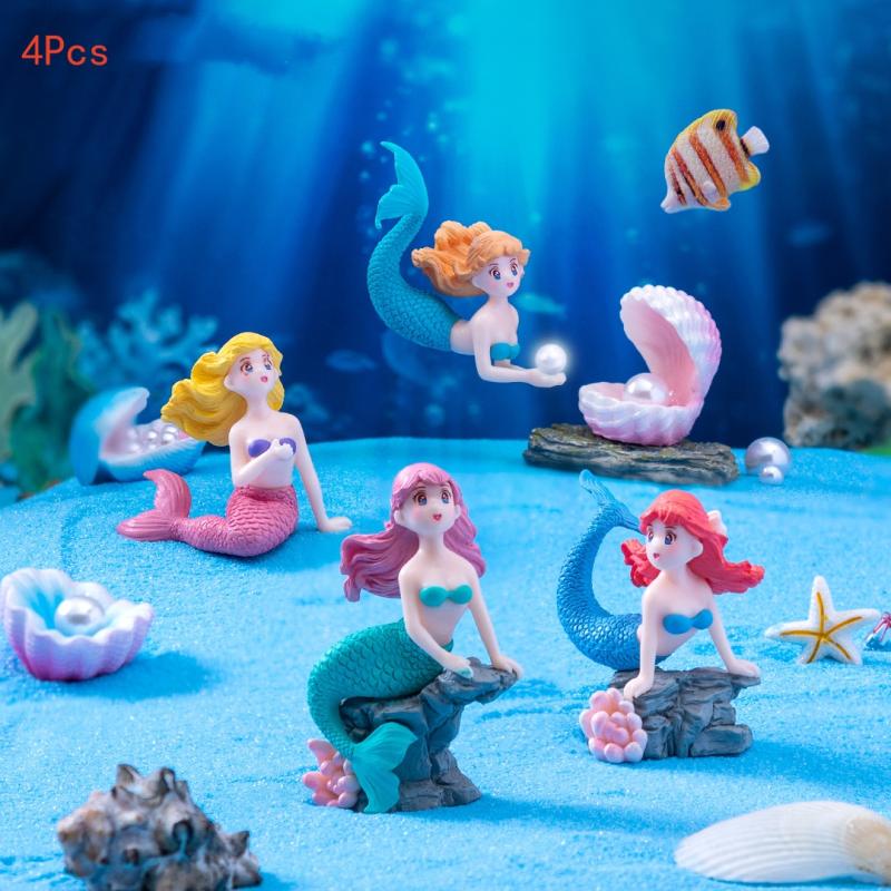 Aquarium Fish Tank Price - Conjunto de 4 Peças de Ornamentos
