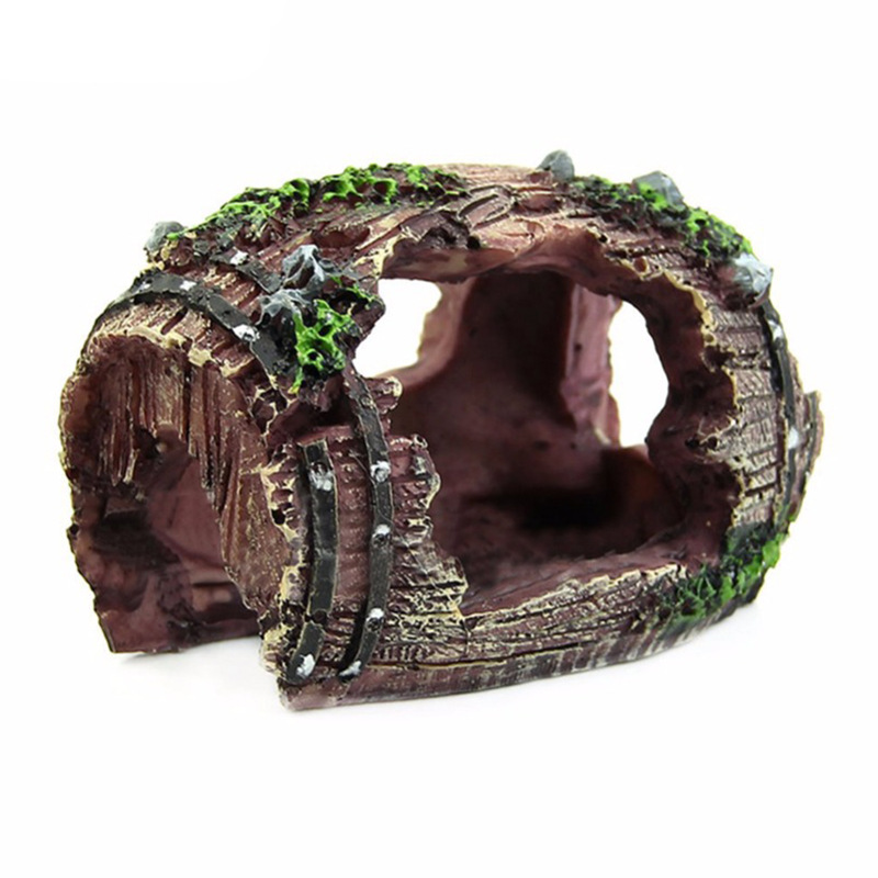 Aquarium Fish Tank Price - Aquário barril artificial caverna resina ornamentos