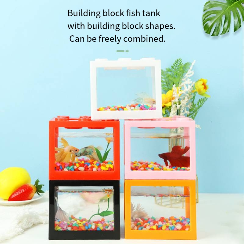 Mini Aquário em Forma de Bloco - Aquarium Goldfish avaliação e preço