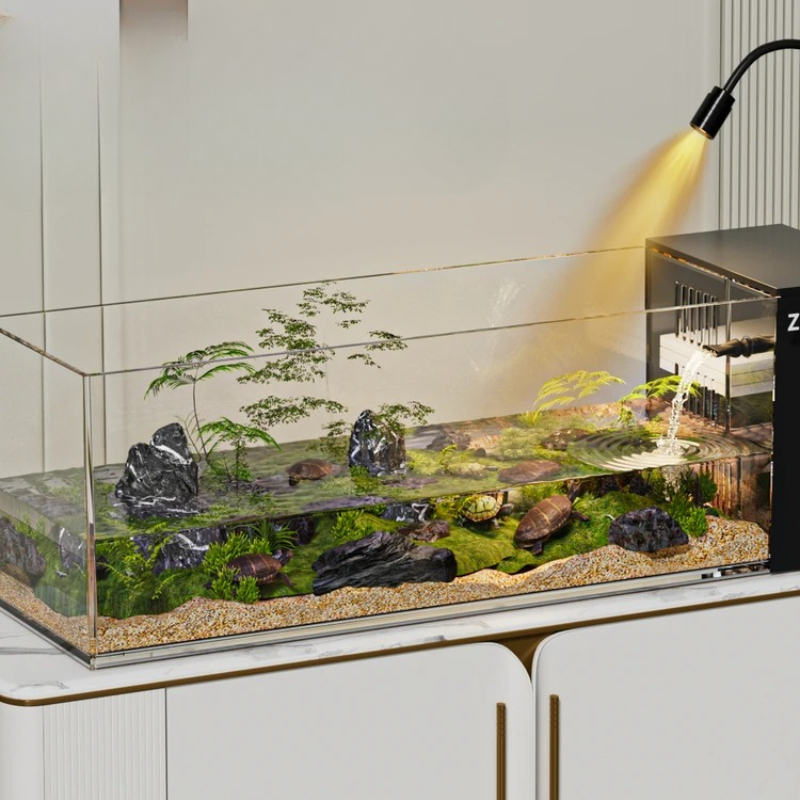 ‌ Tanque de aquário de tartaru - Aquarium Goldfish avaliação e preço
