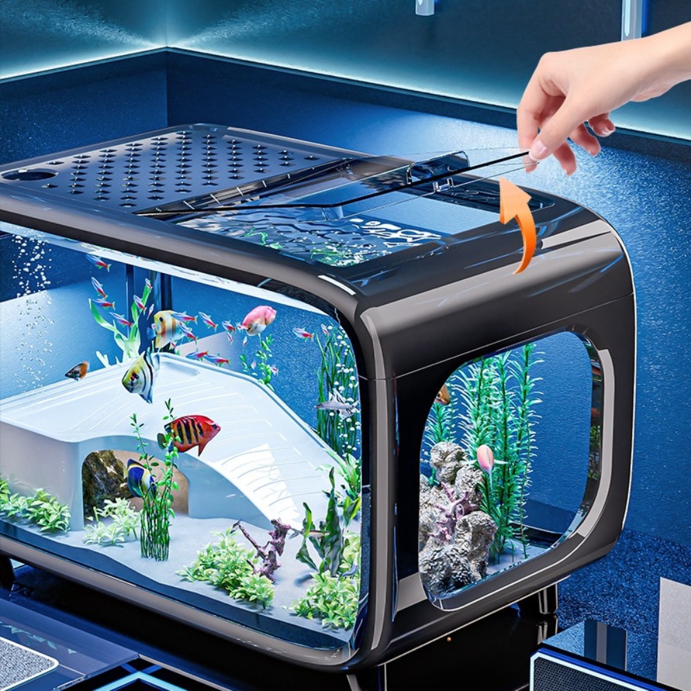 Transparente luxo tanque de pe - Aquarium Goldfish avaliação e preço