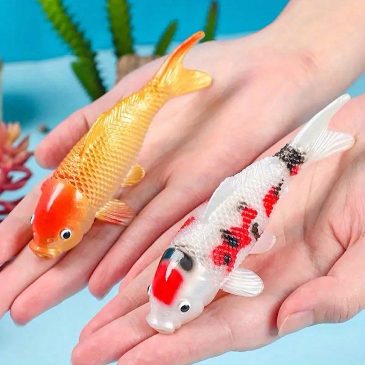 Peixe koi artificial colorido, - Aquarium Fish Yellow avaliação e preço