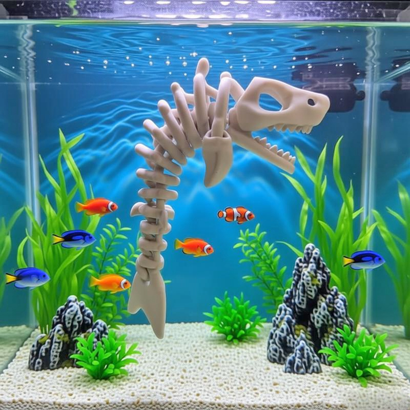 Esqueleto de tubarão de 17cm p - Aquarium Fish Shark avaliação e preço