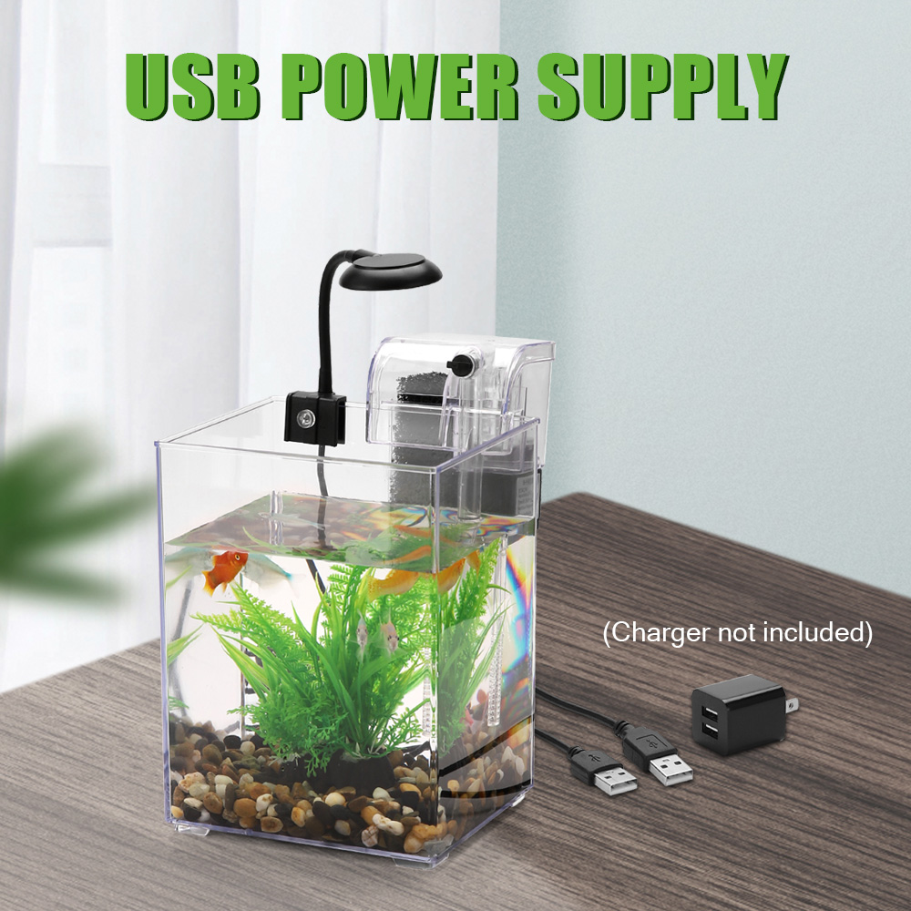 USB Desktop Fish Tank Set para - Aquarium Goldfish avaliação e preço