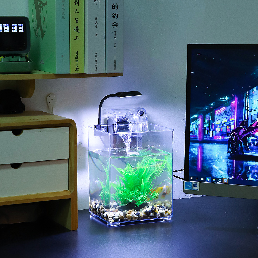 USB Desktop Fish Tank Set para - Aquarium Goldfish avaliação e preço